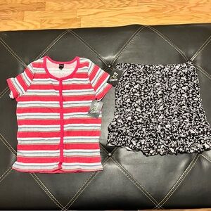 Girls XXL NWT Shirt & Skirt Combo